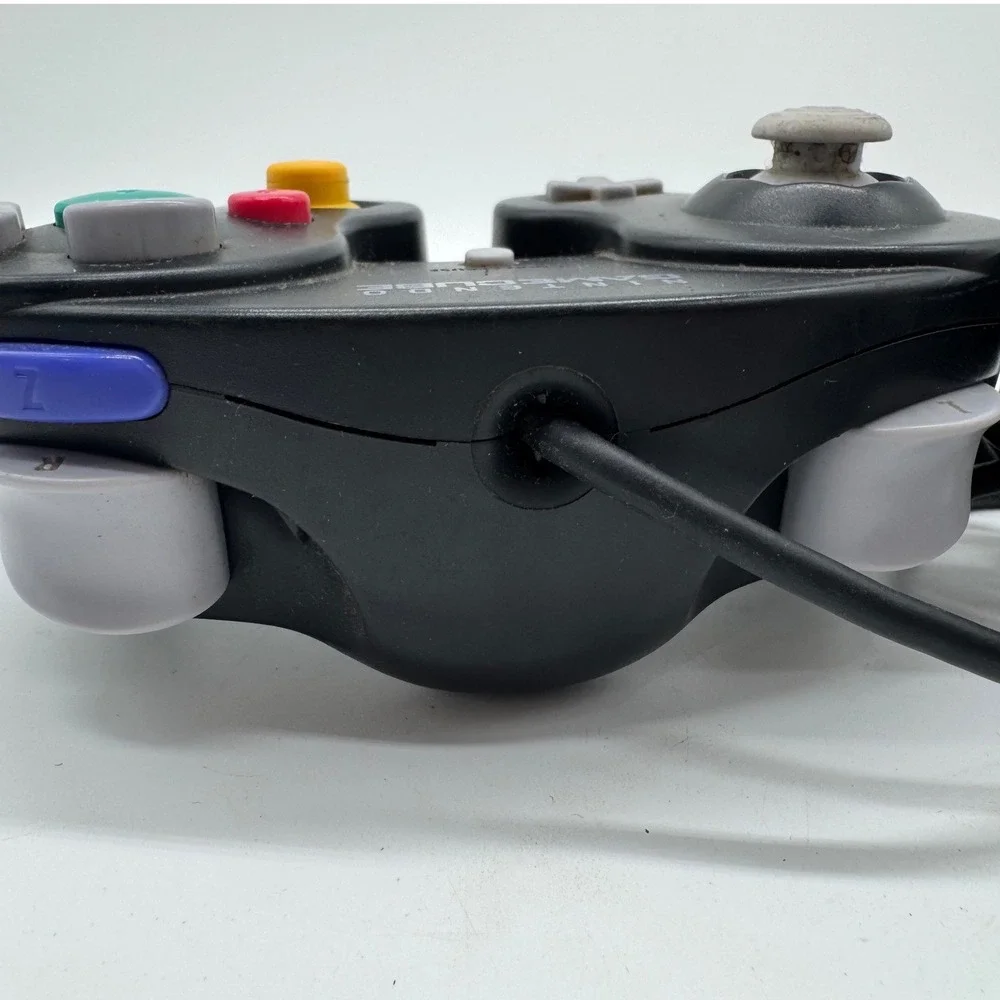 Nintendo GameCube Controller Jet Black Wired OEM DOL-003 Authentic Video Game